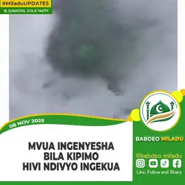 MVUA BILA KIPIMO Isingelikua Mvua inanyesha bila kipimo hivi ndivyo ingekua. Watafiti walipofanya jaribio la presha ya maji kutoka Juu kushuka chini ili kuona nini kitatoke. Hayo ndio majibu yake. M/Mungu S.W. ameumba kila kitu na makusudio yake. Kila tone la Mvua M/Mungu analijua. Ameifanya ipunguze mwendo wake kwa kubadili sura yake ili idondoke bila kuharibu wala kuumiza. La si hivyo Mvua ingetuua. Hii ni katika Neema zake Allah Allah hakuacha kitu alishasema katika Kitabu chake Takatifu Quran Surah 43 Zukhruf aya 11 وَالَّذِي نَزَّلَ مِنَ السَّمَاءِ مَاءً بِقَدَرٍ فَأَنشَرْنَا بِهِ بَلْدَةً مَّيْتًا ۚ كَذَٰلِكَ تُخْرَجُونَ 