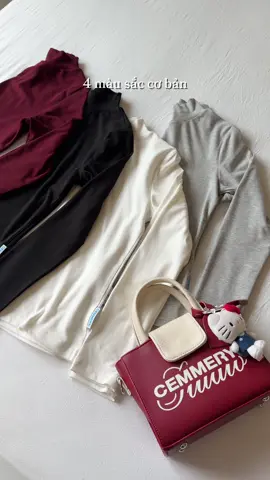 Áo HALO HIGHNECK SHIRT chính thức lên kệ! Chất thun tăm lạnh chạm mát, mặc vừa ấm vừa xinh. ✨ #cemmery #aogiunhiet #halohighneckshirt #newitem #thudong 