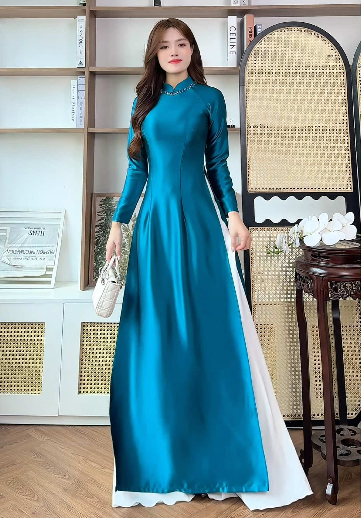 SANG Quá ❤️ vải valetino chuyên may hàng cao cấp ạ #aodaime #20thang11 #20thang10 #8thang3 #aodaitet 