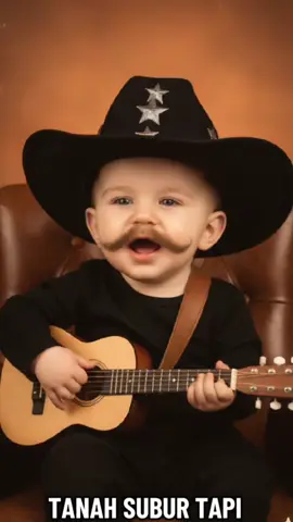 Si kecil sudah siap jadi bintang country! 🎸🤠 Dengan gitar mini dan topi koboi, lagu pertamanya pasti langsung mencuri hati semua orang 💛 #BabyMusician #MiniCowboy #GitarCilik #LucunyaKebangetan #BabyVibes 