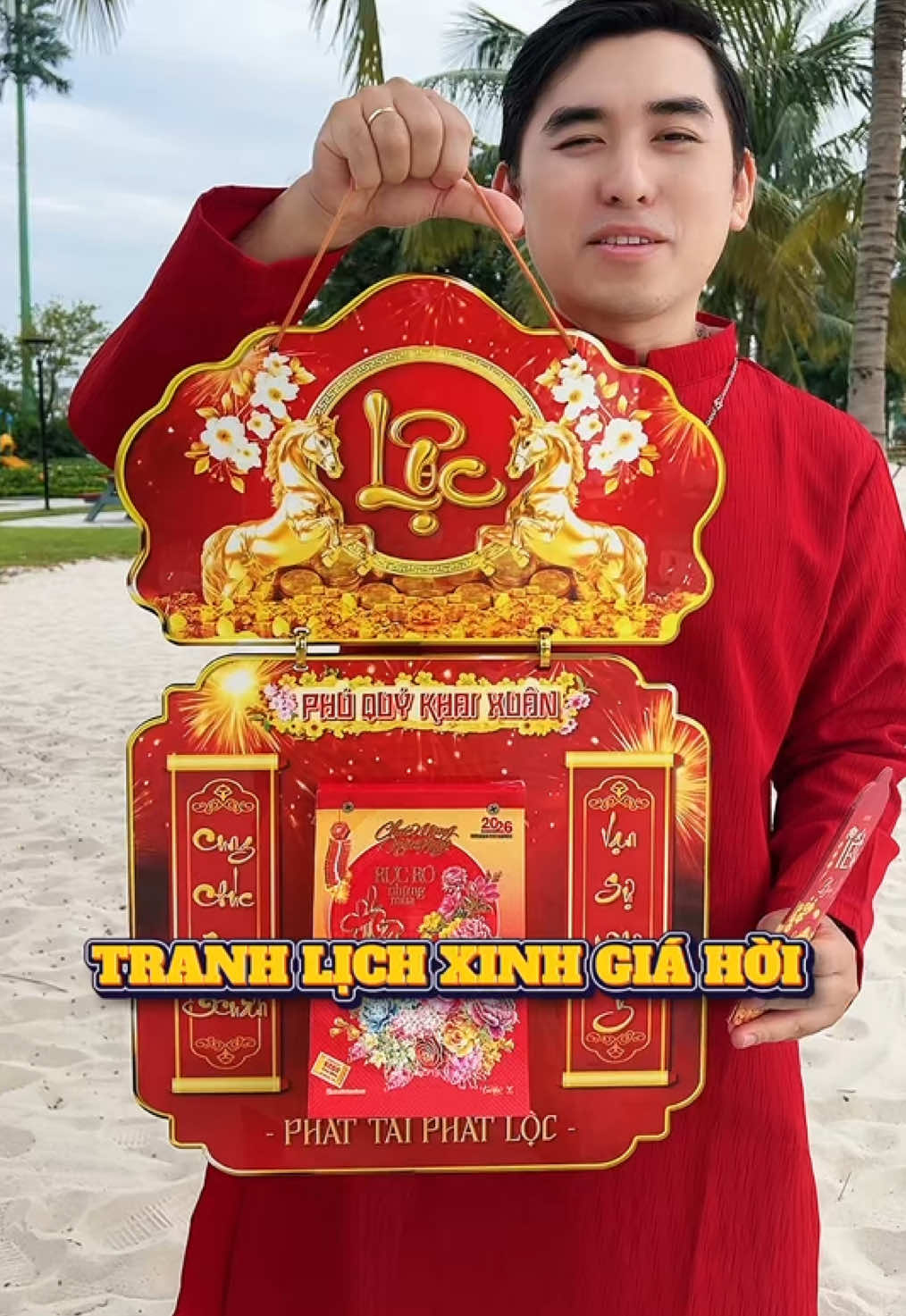 Tranh lịch đôi chữ LỘC nha mn #ongbongonghe #lichtet #lichtreotuong #lich2026 #maihuyenanh 