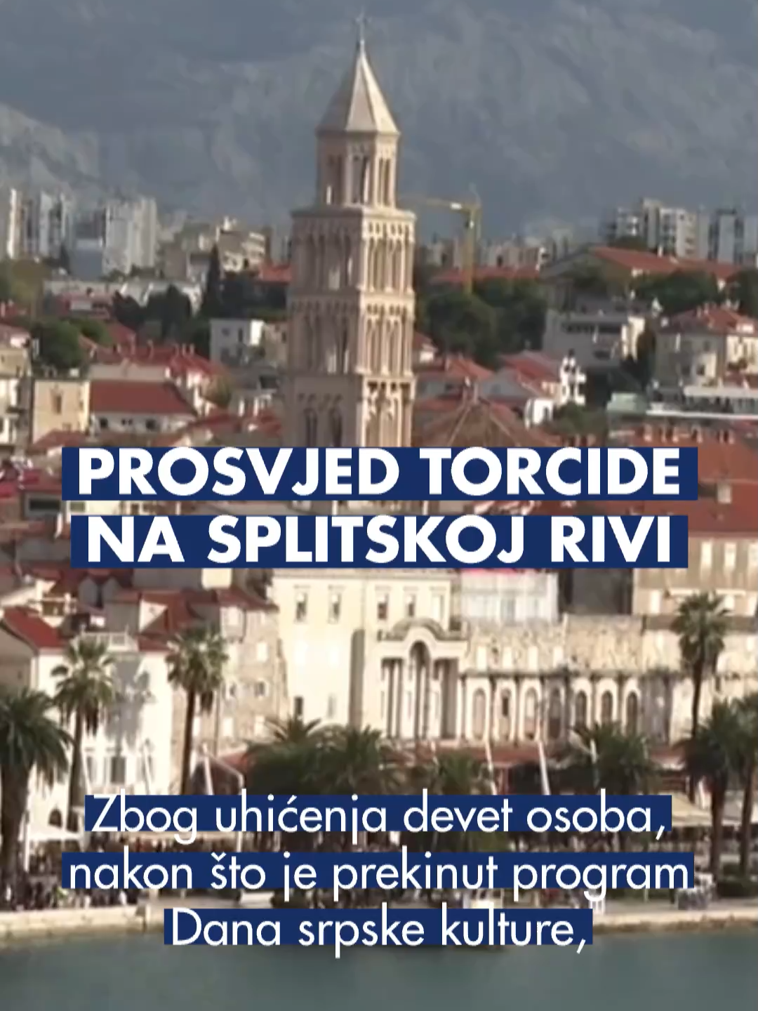 Održan je prosvjed navijačke skupine Torcida na splitskoj Rivi pod nazivom 