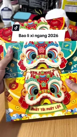Combo 6 cái bao lì xì ngang họa tiết dễ thương đón Tết 2026 #baolixi #baolixingang #lixitet2026 #tet2026 