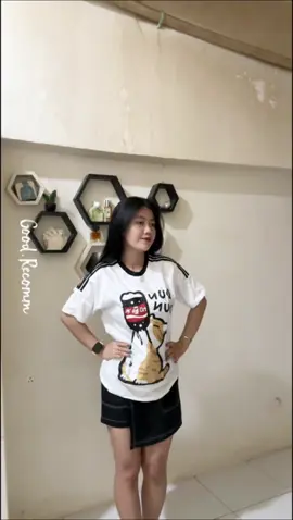 Kaos wanita oversize 🐢 lucu