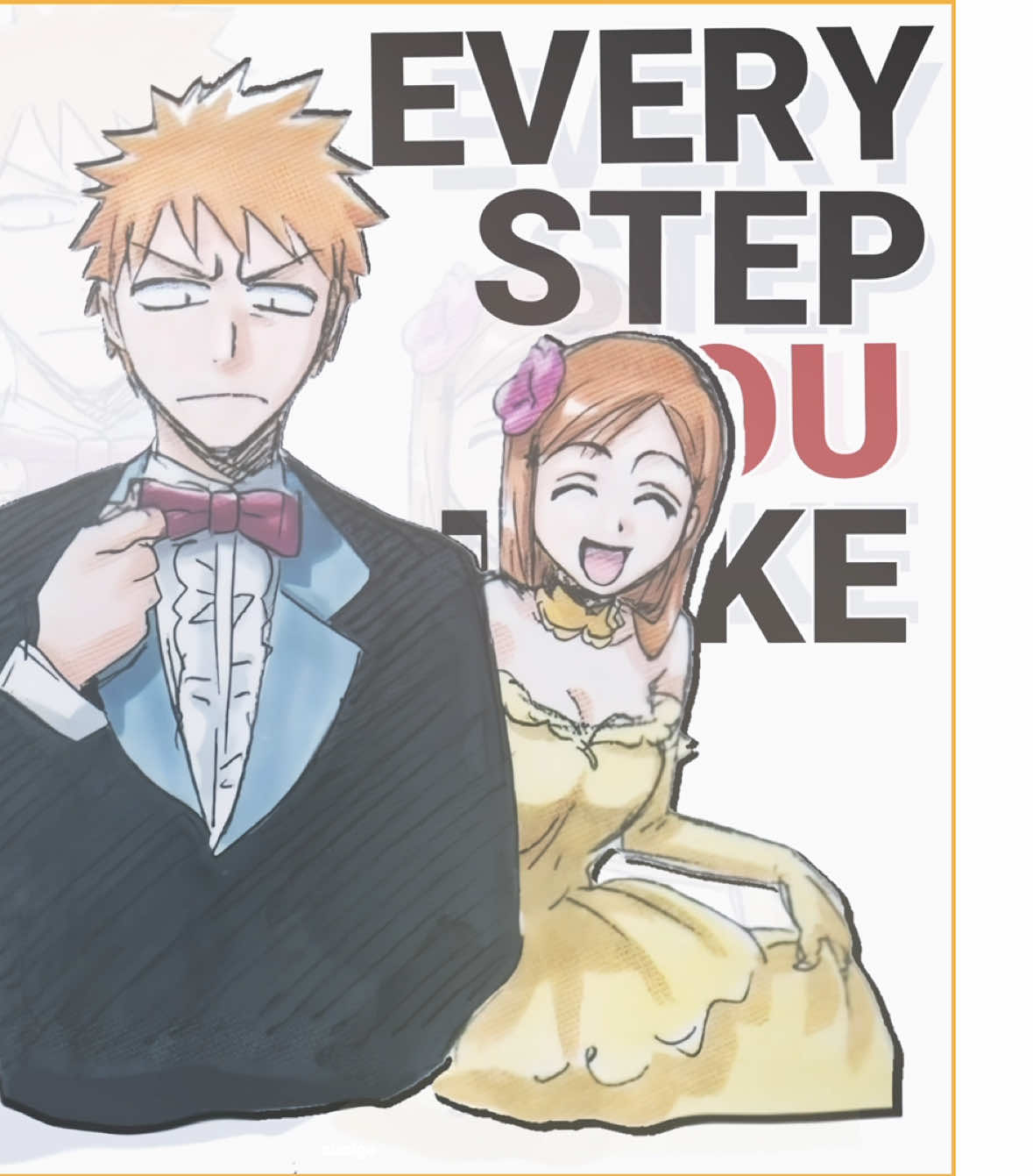 #ICHIHIME :: видела уже такую идею, но, к сожалению, не смогу отметить автора // #ichigo #orihime #bleach #блич 