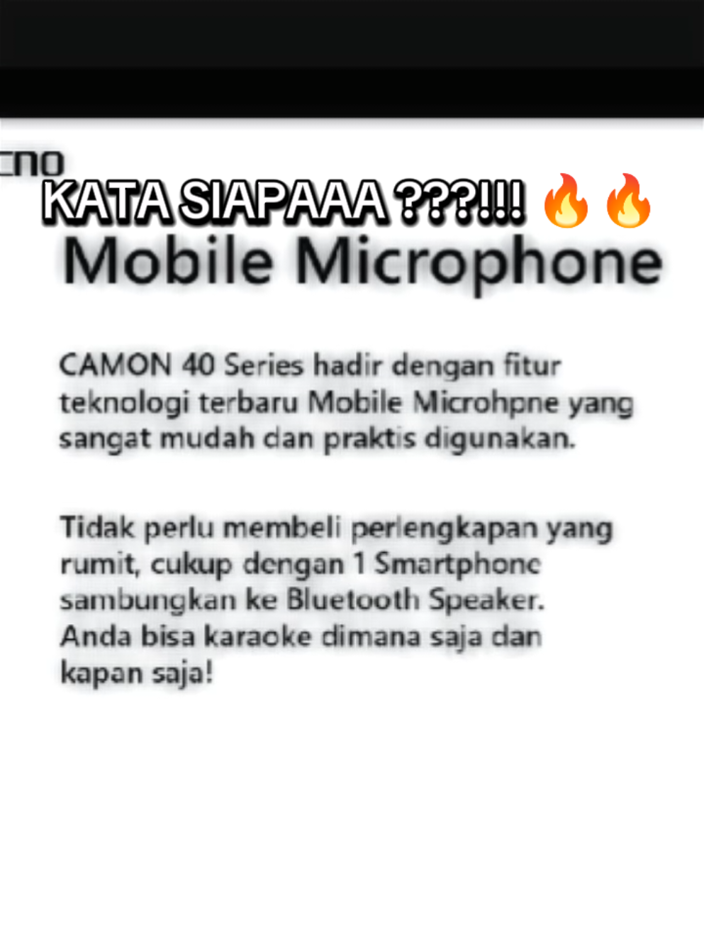nggak perlu beli wireless microphone buat karokean doang maaah!!! 🎤 @tecno.jabodetabek  #tecnoindonesia #camon40pro #camon40series #tecnojabodetabek #tecnopromotor 
