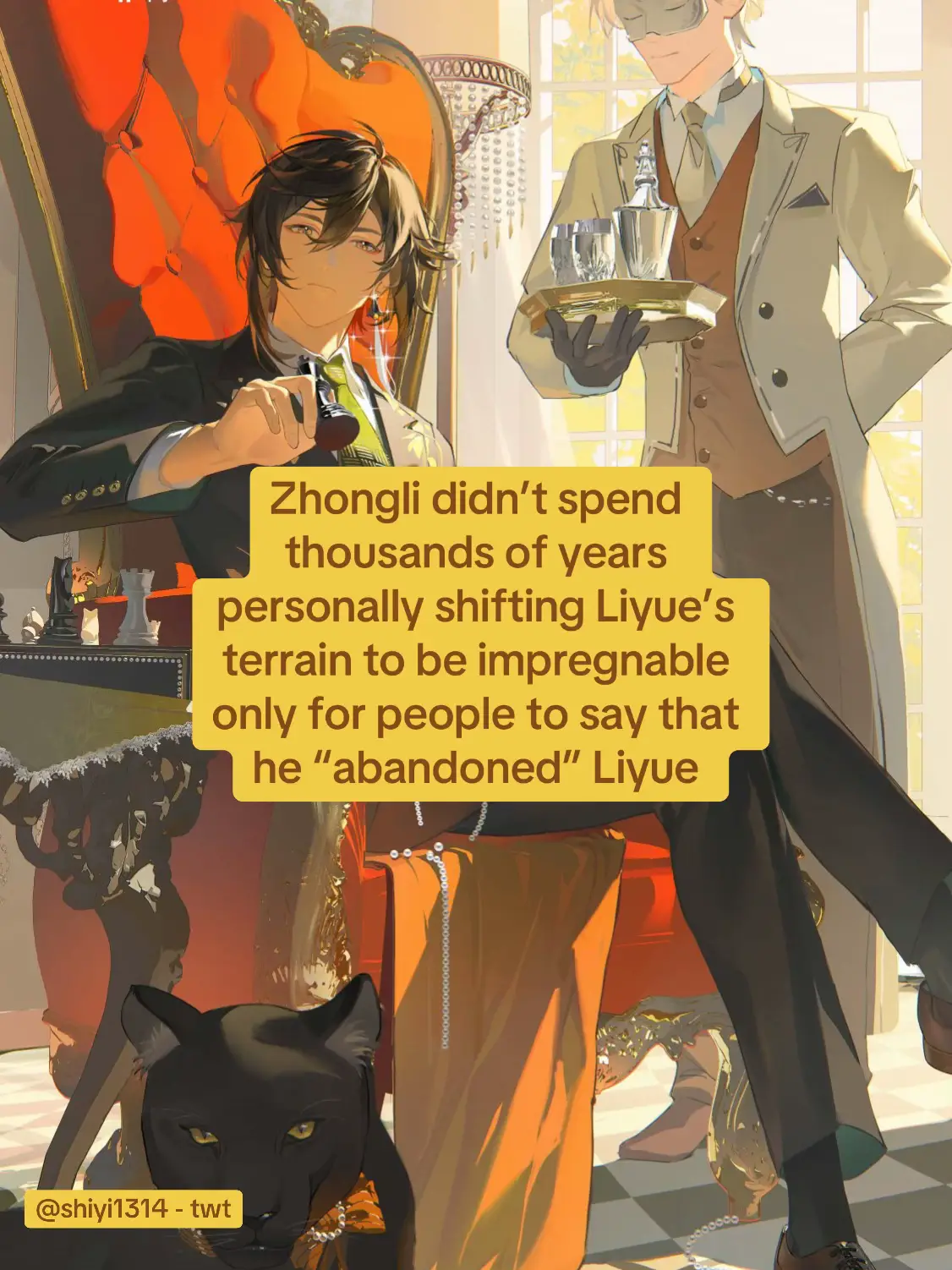Genuinely so tired of this weird scenario that he abandoned Liyue STILL being a thing #GenshinImpact #zhongli #zhongligenshinimpact #liyue #morax 