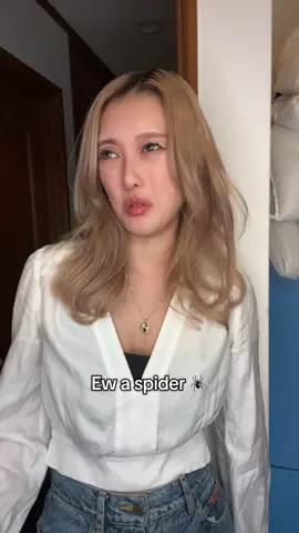 That hurt 😩🕷️ *if you know the original creator please help me find them thank you #comedy  Ew a spider  Comedy audio 