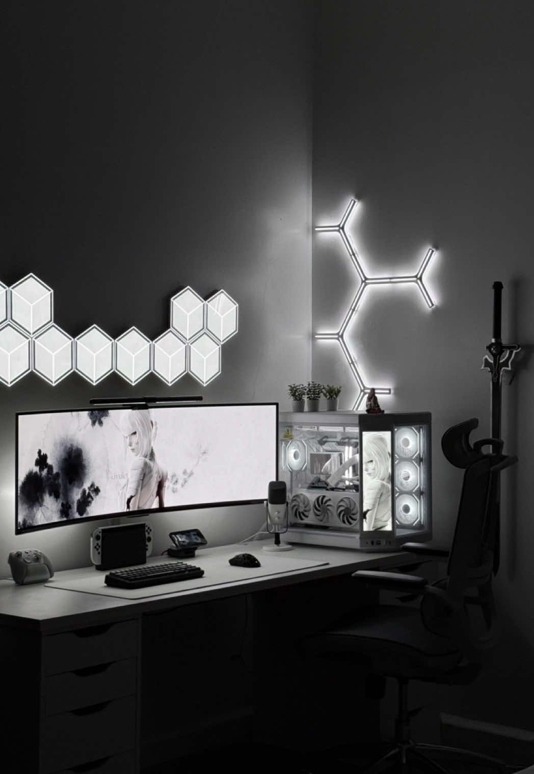 #gaming #gamingroom #techtok #fyp #whitesetup 