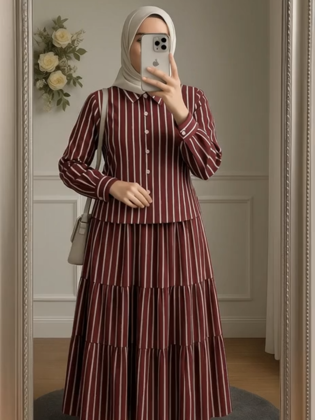 SHEILA ONE SET / ONE SET ROK STRIPE /SALUR - ATASAN WANITA SALUR #onesetkekinian #trendingsong #guncang11 #fyppppppppppppppppppppppp 