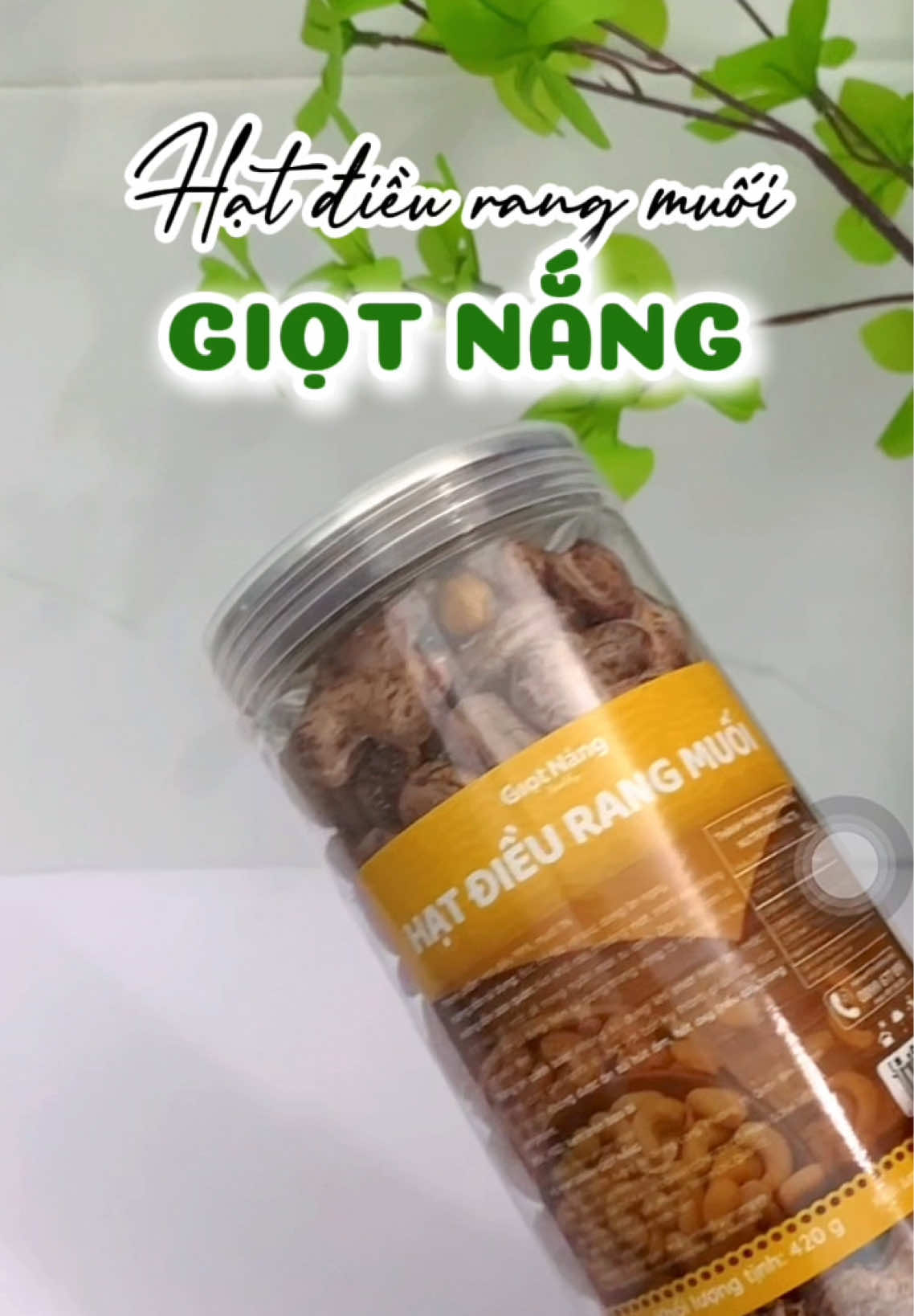 Hạt điều Giọt Nắng giòn rụm thơm ngon #giotnang #hatdieugiotnang #tiktok #xh 