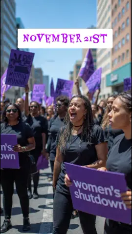 WOMEN'S SHUTDOWN!!!!💜💜💜💜💜💜💜💜 On November 21st, let's unite in silence, dressed in the darkest shade of solidarity(BLACK), to pay tribute to the lives lost to the heinous acts of abuse. The echoes of their screams, the tears shed in silence, and the memories of what could've been - let's honour them on tgat day. For the women who've endured the darkest of times, let's stand with them, not just on this day, but every day. Let's amplify their voices, and be the voice for those who've been silenced. Shop with purpose on November 20th ir days before, and abstain on the 21st. Let's break the chains of stigma, let's shatter the walls of shame, and let's rise above the pain. To those who've suffered, you are seen, you are heard, you are not alone. Your scars are a testament to your strength, and your survival is a beacon of hope. Let's rise, let's unite, and let's speak out against abuse in all its forms. #purple #fpy #worldwide #justice @Blossom 🌺 