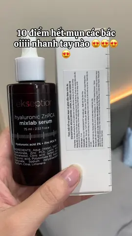 Serum Kẽm Ekseption Hyaluronic trị mụn #xu huong