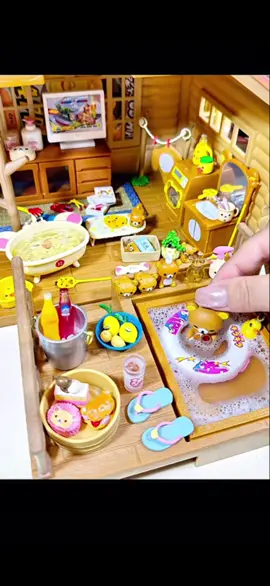 Enjoy your time of hot springs  #miniature #miniatures #handmade #asmr #dollhouse 