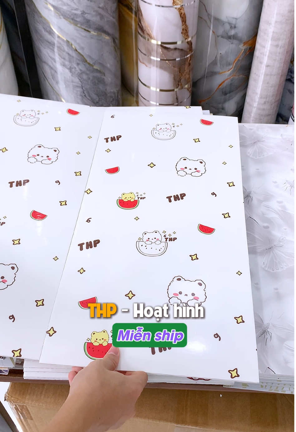 THP dán tường hoạ tiết hoạt hình, miễn ship #xopdantuong #xopdantuongthp #miengdantuong #trangtrinhacua #decorphongngu 