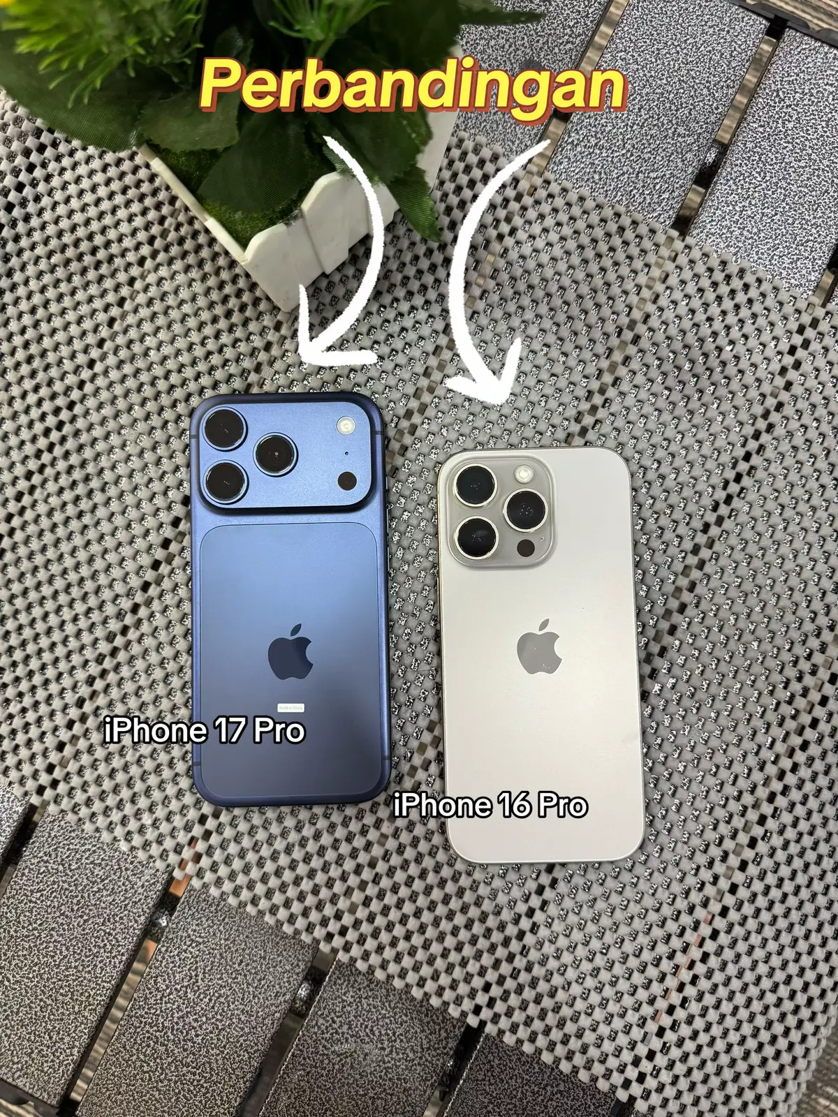 Perbandingan iPhone 16 Pro dan iPhone 17 Pro ni guys😊#fypage #iphone17pro #iphone16pro #auragadgetstore #iphonemurah 