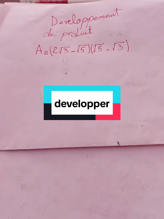 developpement l'opération  انشر الجداء  #math #france #public #رياضيات #revision 