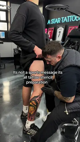 Tattoo stencil preparation #tattoostencil #tattoo #tattooprocess #thightattoo #fyp 