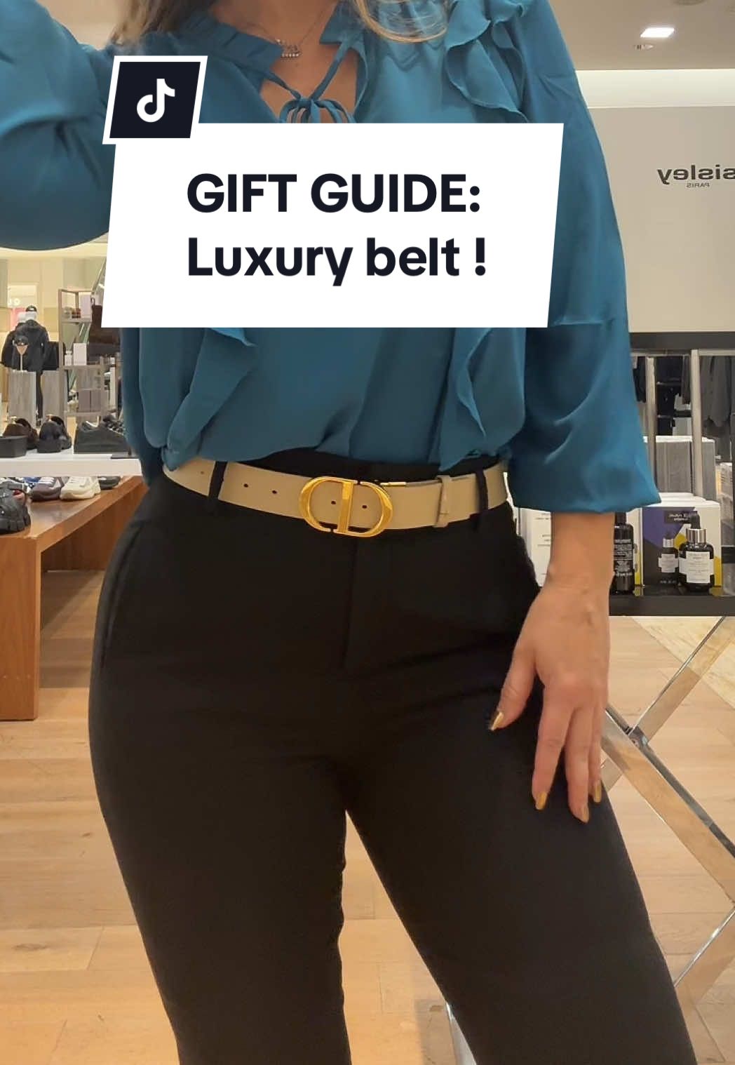 Sorry if I sound out of breath I was rushing from the parking lot and thought real quick to make this before the meeting haha.  _ Make sure you have whoever your buying for’s pant sizes on hand so it’s easier for both you and the associate to thoughtfully decide on a size! Also size down if you’re thinking of only a waist belt, size up to wear around the hips so the tongue isn’t too short! You want to have a couple of extra holes to leverage. #bocaraton #style #paratii #fypシ #holidaygifts 