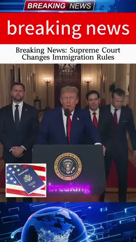Breaking: U.S Supreme Court changes immigration rules |fz #immigrationreform #supremecourtruling #visaapplicants #greencardholders #familyreunification #workpermits #citizenshippathways #immigrantstories #immigrationnews #usimmigration #futureofimmigration #immigrationopportunities #americanimmigrants #pathwaytocitizenship #immigrationupdate #fyp #foryou #usa🇺🇸 #tiktok 