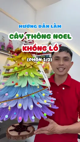 Hướng dẫn làm cây thông noel kẽm nhung Khổng lồ (Phần 1/2) #vanphongphamwinwin #giangsinh #kemnhung #caythongnoel #noel 