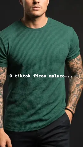 Camiseta Masculina Malha Tricot #camiseta #modamasculina #homens 