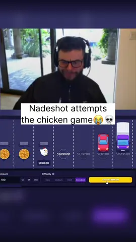 Nadeshot attempts  the chicken game😭💀#fyp #crossyroad 