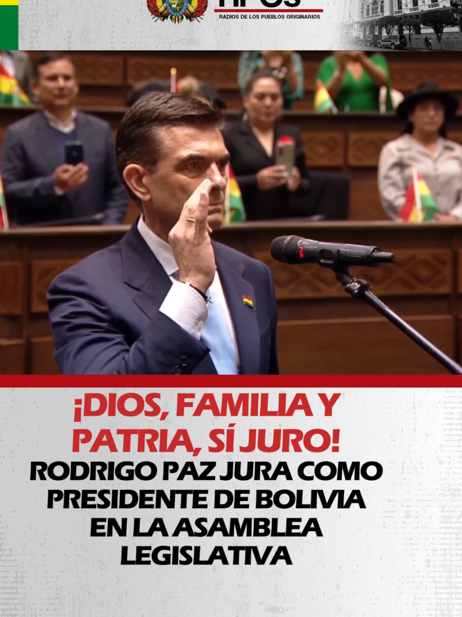 ¡DIOS, FAMILIA Y PATRIA, SÍ JURO! RODRIGO PAZ JURA COMO PRESIDENTE DE BOLIVIA EN LA ASAMBLEA LEGISLATIVA Rodrigo Paz Pereira jura como nuevo presidente del Estado Plurinacional de Bolivia en la Asamblea Legislativo para el periodo 2025 - 2030. #RPOsBolivia