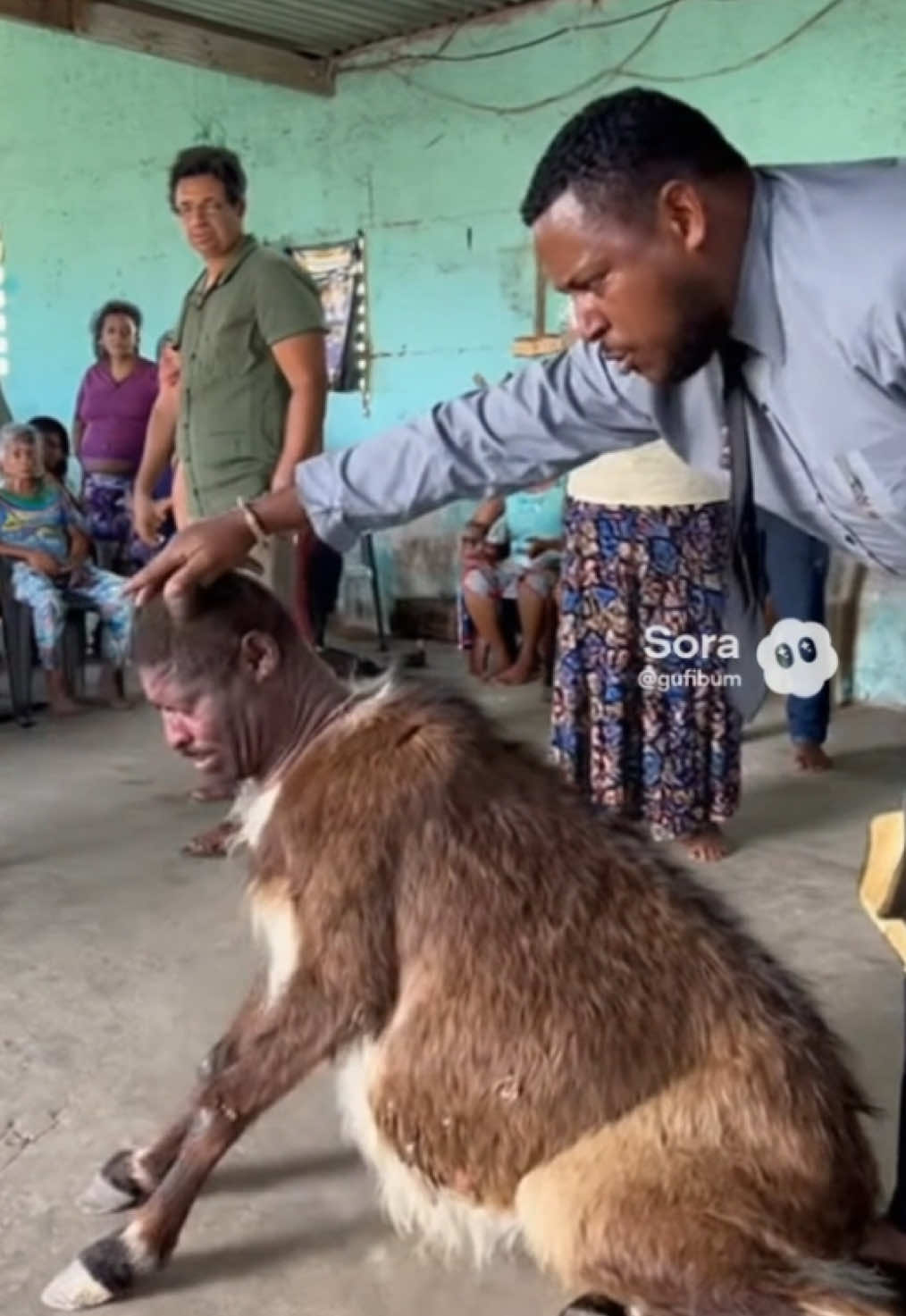 O exorcismo do homem-bode na igrejinha do interior #manifestação #exorcismo  #LIVEIncentiveProgram #LIVERecognition #PaidPartnership  @alexdoprogresso 