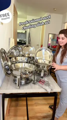 Just perfect for parties, Christmas, birthdays, picnic, thanksgiving dinner, gathering, New Year’s party,holidays parties#chefingdishset#gatheringessentials#stainlesssteelbuffetset#partyideas#tiktokshopblackfriday@Garvee Commercial 