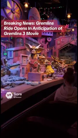 Breaking News: Gremlins Ride Opens in Anticipation of New Gremlins 3 Movie 🍿 #gremlins #movie #universalstudios #themepark #ride 