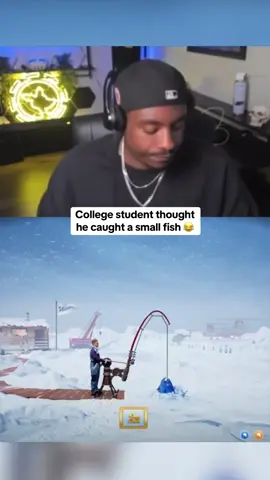 College student thought he caught a small fish 😂 #kickstreaming 