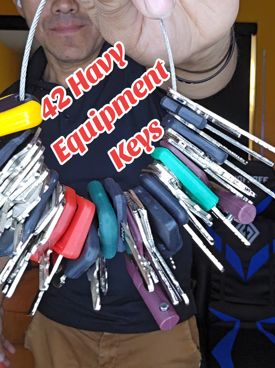 42 Heavy Equipment Keys Master Set, Construction Machine Operator Ignition Key Set for Caterpillar Bobcat JD Case JLG JCB Volvo Hvster Ford New Holland Yanmar Takeuchi Kubota Komatsu Toyota Hitachi Llaves para maquinaria pesada #holland  #toyota #hitachi  #kubota  #caterpillar