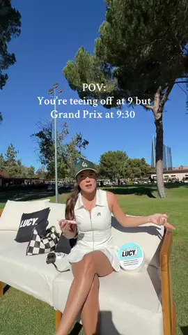 Lucy golf tournament 🤝watching the Grand Prix   #forumla1 #golf #golftournament #f1 #grandprix 