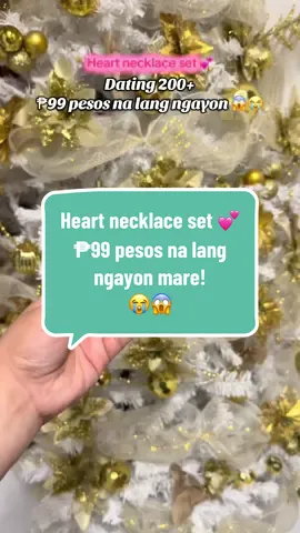 Heart necklace set na para bang tunay 😍 abay mare ito na yun. #necklace #heart #jewlry #fyppppppppppppppppppppppp #recommendations 