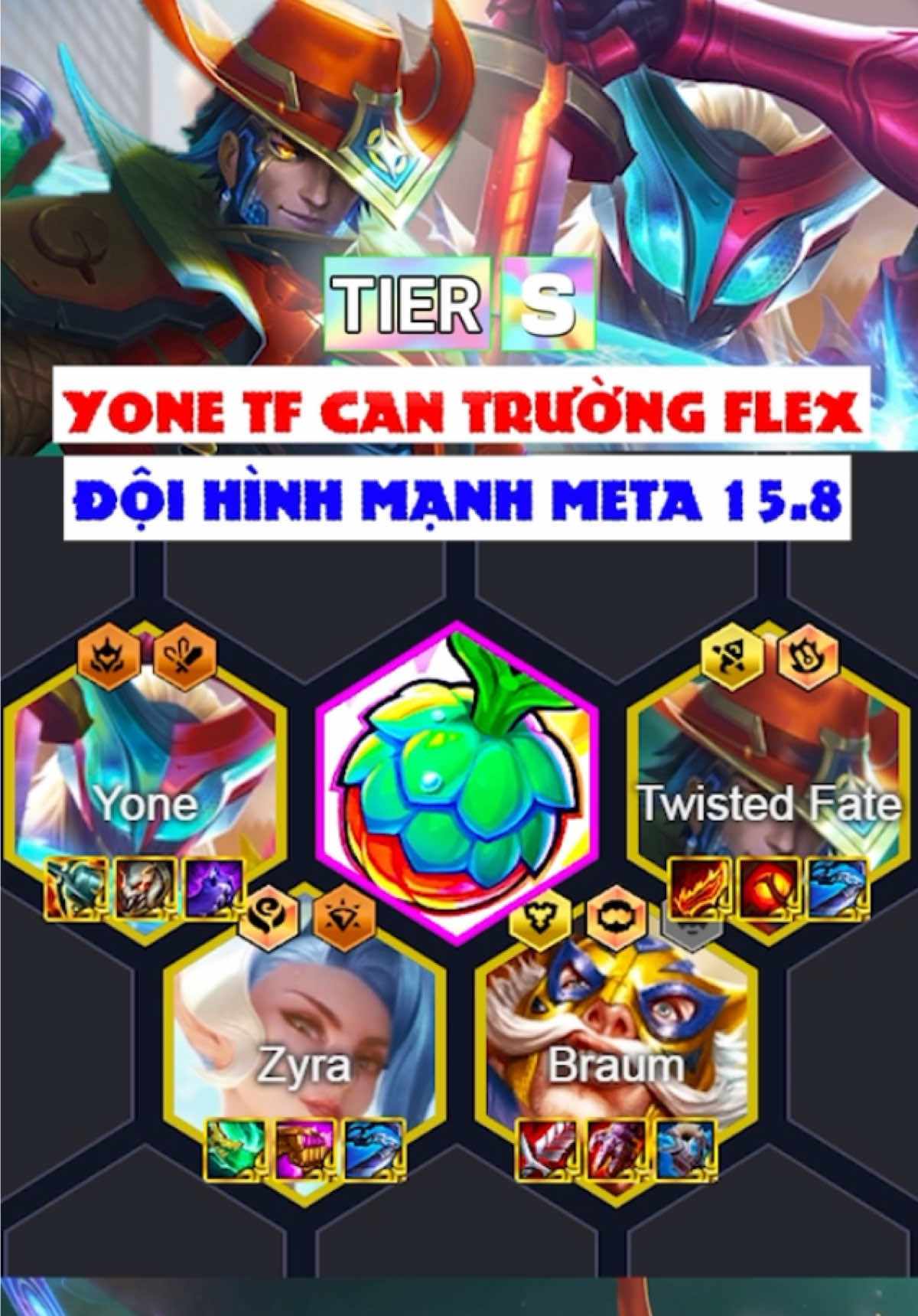 YONE TF CAN TRƯỜNG FLEX META 15.8 #teamfighttatics #tftmobile #dtcl #tft #thanhbinztft 