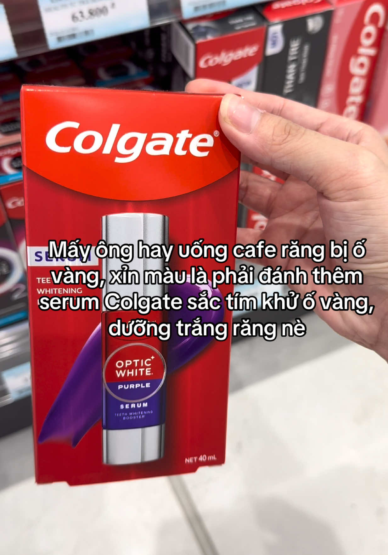 Serum đánh răng Colgate sắc tím khử ố vàng, trắng răng #colgate #trangrang #chamsocrangmieng #tiktokshop1111 #salevuivodoi 