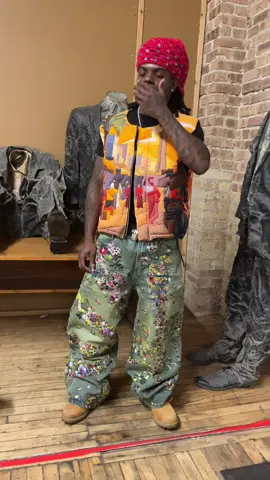 Guardian of Eden embroidered jeans by us. Premade. #fashion #streetwear #wearableart 