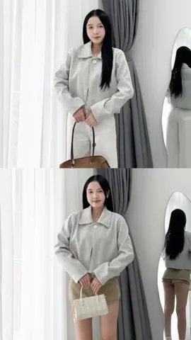 Áo Khoác Dạ Nữ Cổ Bẻ Basic Dáng Croptop #kimeehouse #thuhoai131220 #outfit #review 