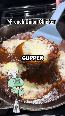 French onion chicken 🤤 #EasyRecipe #cook #squidward #USA 