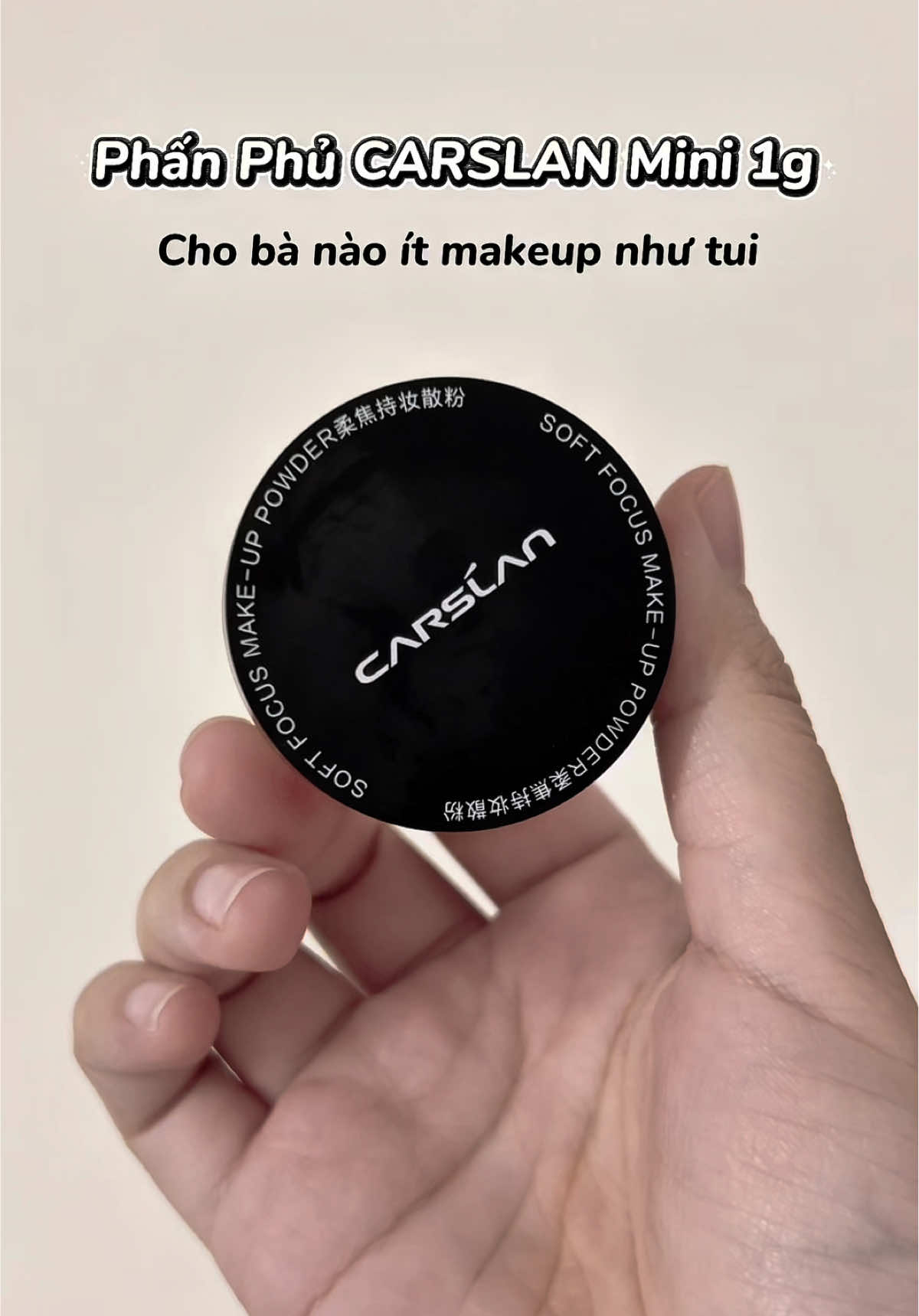 Phấn phủ CARSLAN minisize này có 1g thui, hợp mấy bà ít makeup, chỉ makeup dịp quan trọng, cưới xin hay YEP ✔️ Hoặc muốn mua bản dùng thử test trước 👉🏻 Quá hợp lí, tiết kiệm ngân sách 🤣 #carslan #phanphukiemdau #minisize #makeuptutorial #xuhuonglamdep 
