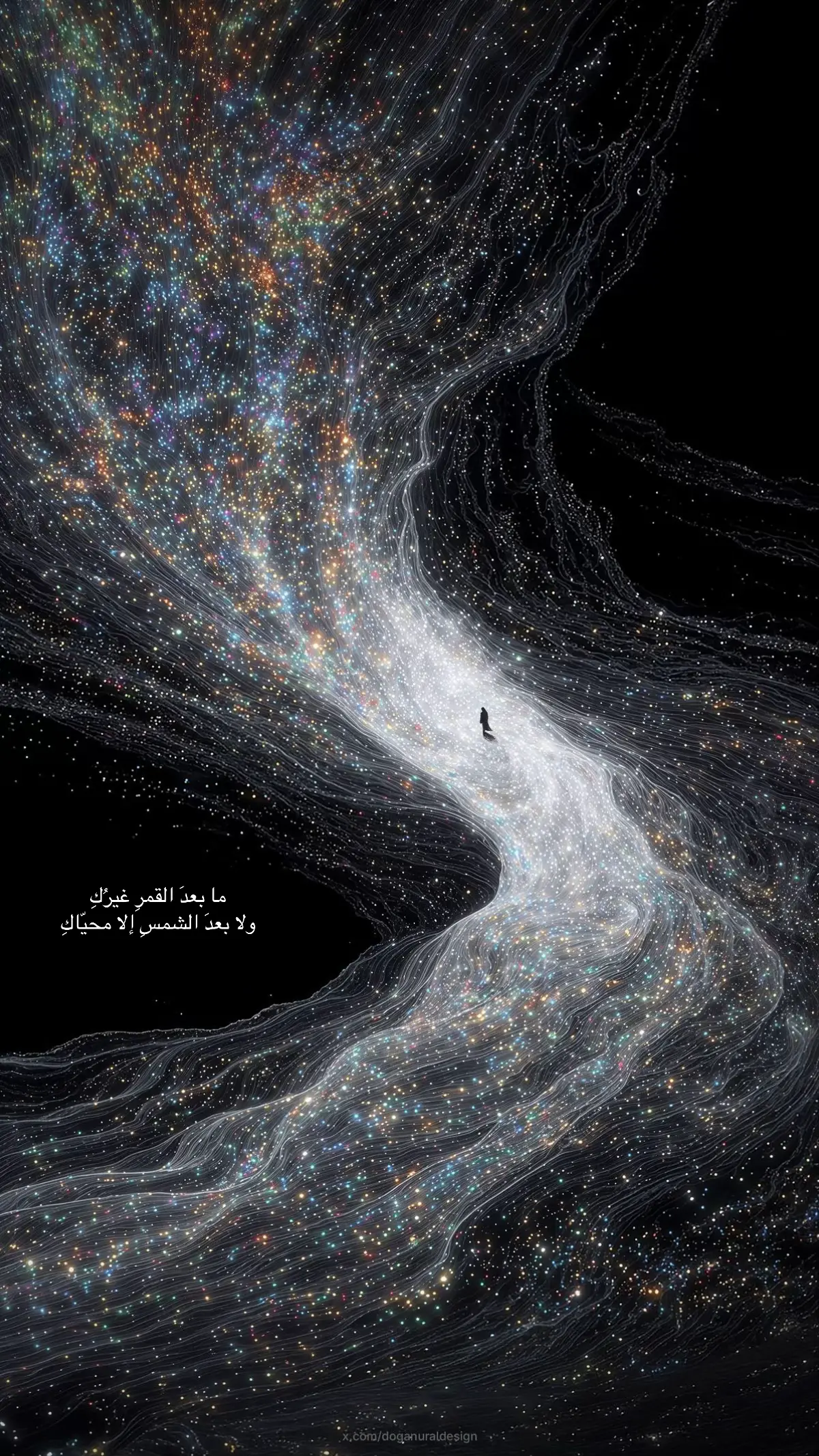 ما بعدَ القمرِ غيرُكِ ولا بعدَ الشمسِ إلا محيّاكِ يا من إذا أقبلتِ خضعتِ المواسمُ لجلالِ طلعَتِكِ وإذا أدبرتِ تيتَّمَ الصبحُ في غيابِكِ أنا المنتظرُ على ضفّةِ الحنين أذرّ رمادَ أيّامي في مهبِّ خُطاكِ ليتَ عمري كلَّهُ ضاعَ وما عشتُ إلا في لحظةٍ تُلقي فيها بسمعِكِ إلى قلبي وتهمسِ: “أنا هنا” تلك اللحظةُ هي الوجودُ الذي يُغني عن الأكوانِ وما احتوت هي الأمانُ الذي يسكبُ النورَ في فوضى صدري يا غيمةً من سُكرٍ هطلتْ على قلبي يا كوكبًا إذا تبسّمَ اضطربَ مدارُ الكونِ خجلاً من بهائِه