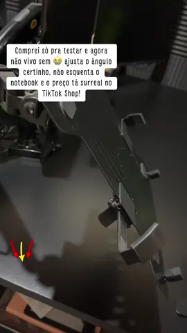 Comprei só pra testar e agora não vivo sem 😭 ajusta o ângulo certinho, não esquenta o notebook e o preço tá surreal no TikTok Shop! #suporte #notebook #informatica #utilidades 