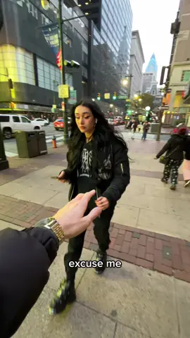 I did NOT expect that 😭🙏🏼 #uptempo #streetinterview #gothgirl #edm 