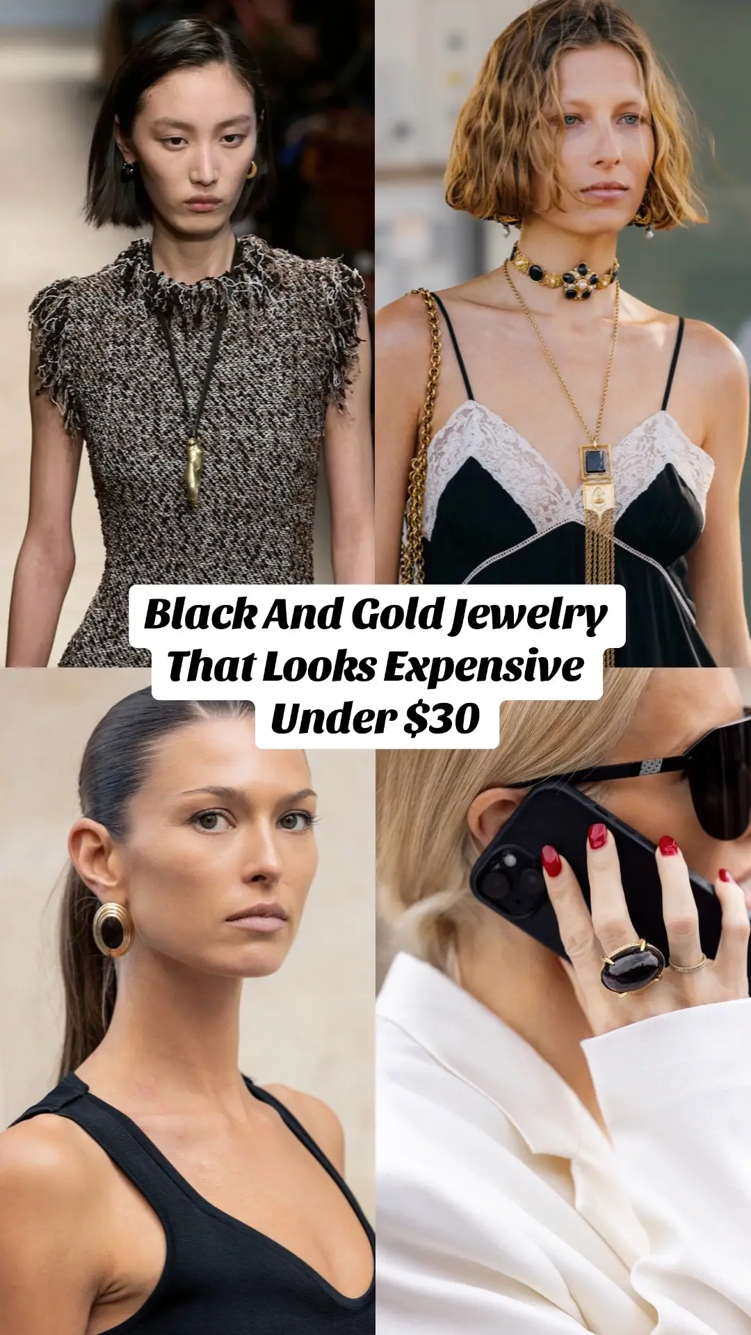 Black and gold is just the perfect combo in my opinion!! It just makes every outfit feel a little more put-together and it looks ✨EXPENSIVE ✨  #blackandgold #classyjewelry #everydayjewelry #goldjewelry #jewelrytiktok 