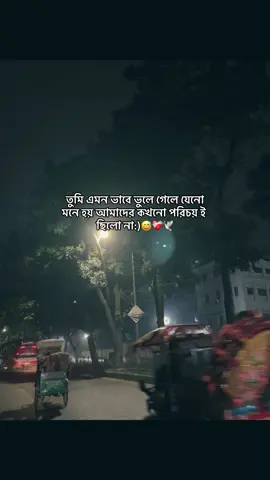 তুমি এমন ভাবে ভুলে গেলে যেনো মনে হয় আমাদের কখনো পরিচয় ই ছিলো না:)😅❤️‍🩹🕊️#fypage #zayen_09 #sadcaption #fyppppppppppppppppppppppp #bdtiktokofficial🇧🇩 
