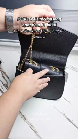 4 in 1 Hand Bag Sling Bag #4in1slingbagforwomen #slingbagforwomen #smallslingbag #leatherslingbag 