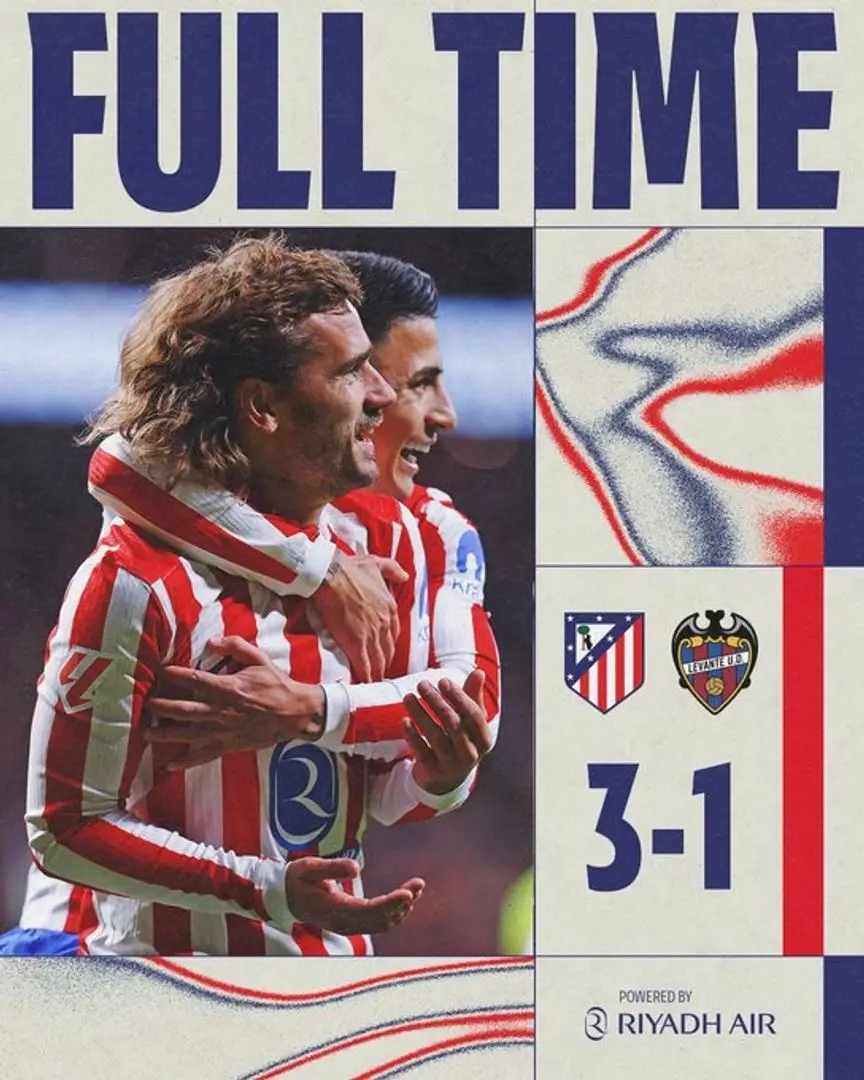 FT: Atletico Madrid 3-1 Levante Confident win from Atletico, clinical, composed, and in control. #Atleti #Levante #LaLiga