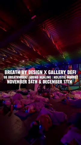 ⚡️ Breath by Design x Gallery DeFi ⚡️ 9D Breathwork | Sound Healing | +20 Holistic Vendors 📍 Gallery DeFi Art Gallery, Dallas TX 🗓️ November 24th & December 14th | 6PM–10PM Step inside Dallas’ most immersive mind-body experience, where neuroscience meets art, biohacking meets breath, and healing becomes an experience for all your senses. 🧠 9D Breathwork Journey: A scientifically engineered fusion of sound frequency, vibration, guided NLP, and breath designed to reprogram the subconscious and regulate the nervous system in real time. 🎶 Live Sound Healing: Integrate your journey through frequency and vibration with holographic sound, crystal tones, and harmonic resonance by @britt.j.witt  🌿 +20 Holistic Vendors: Explore a curated marketplace of Dallas’ top healers, artisans, and wellness brands, from Reiki and crystals to zero-proof elixirs, skincare, and art activations. This is a multi-sensory recalibration, an evening of art, energy, and elevated consciousness. Ready to change your life?  🎟️ Reserve your spot: https://linktr.ee/breathbydesign #9DBreathwork #DallasEvents #BreathByDesign #GalleryDeFi #dallasbreathwork 