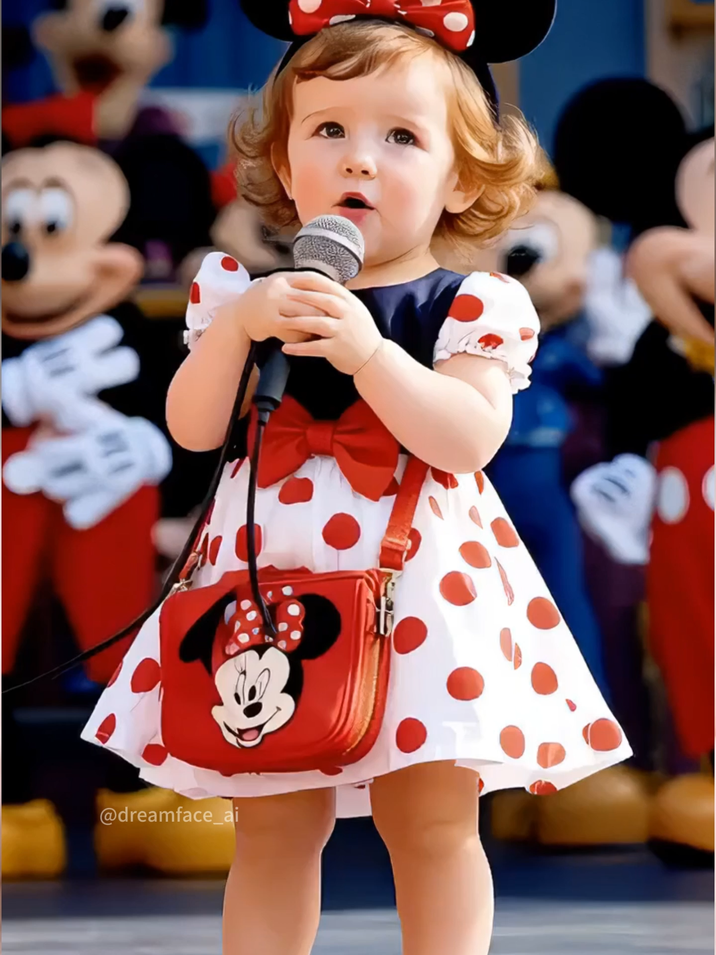 An adorable baby performing the rap 